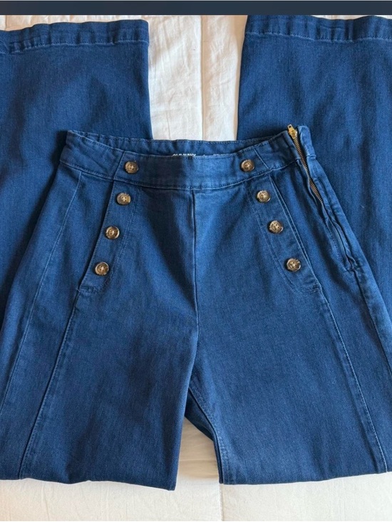 Old Navy Denim - Old Navy Sky-Hi Wide Leg Extra high-rise Sailor-Button Jeans